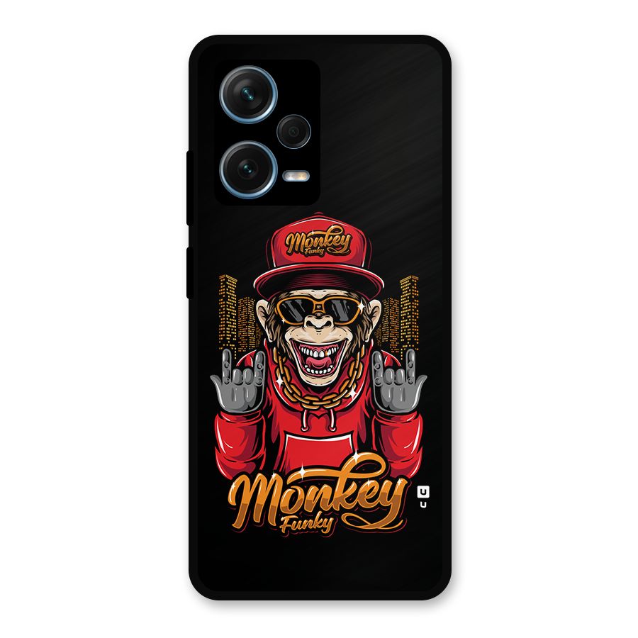 Hunky Funky Monkey Metal Back Case for Redmi Note 12 Pro Plus 5G
