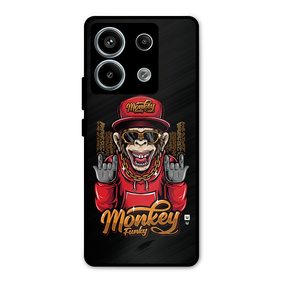 Hunky Funky Monkey Metal Back Case for Redmi Note 13 Pro 5G