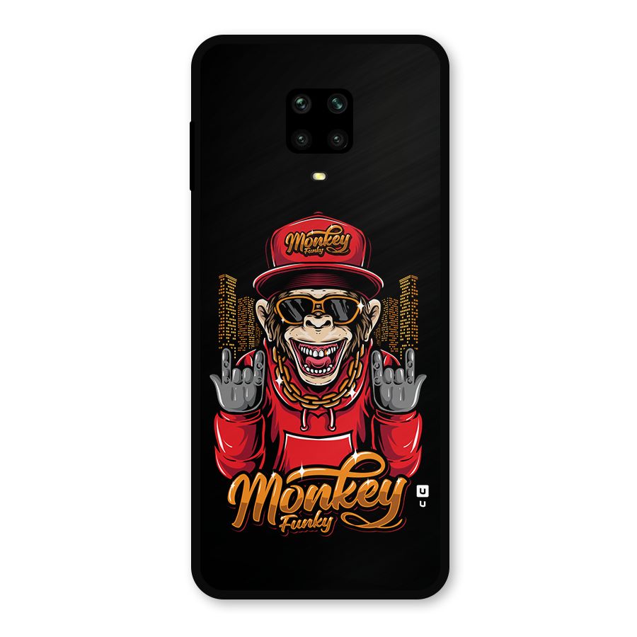Hunky Funky Monkey Metal Back Case for Redmi Note 9 Pro