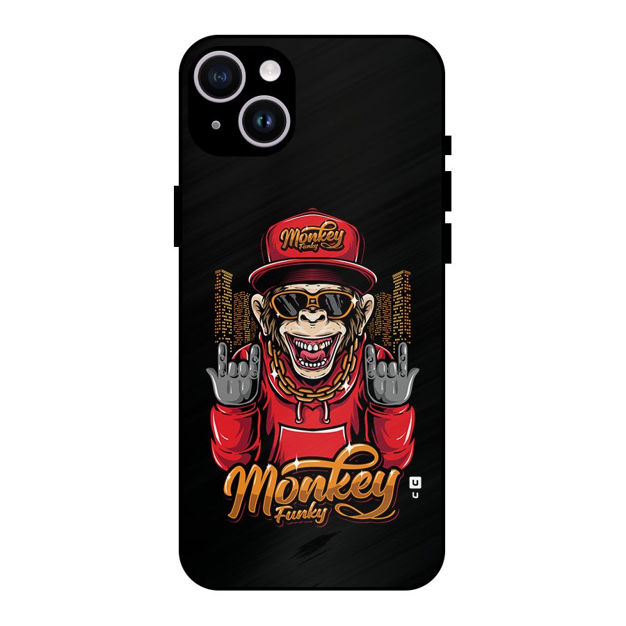 Hunky Funky Monkey Metal Back Case for iPhone 14 Plus