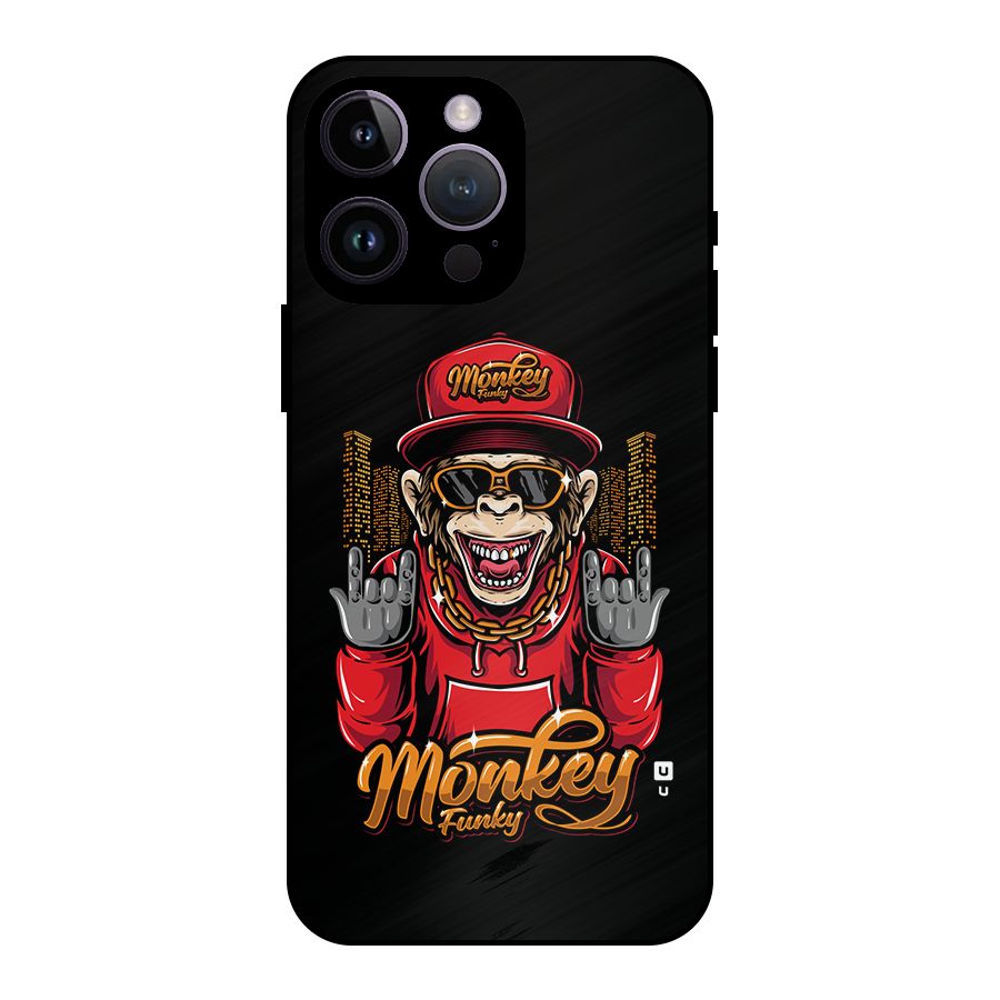 Hunky Funky Monkey Metal Back Case for iPhone 14 Pro Max