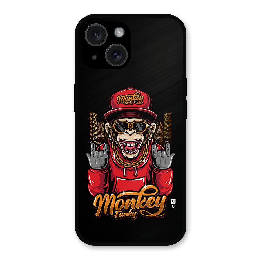 Hunky Funky Monkey Metal Back Case for iPhone 15