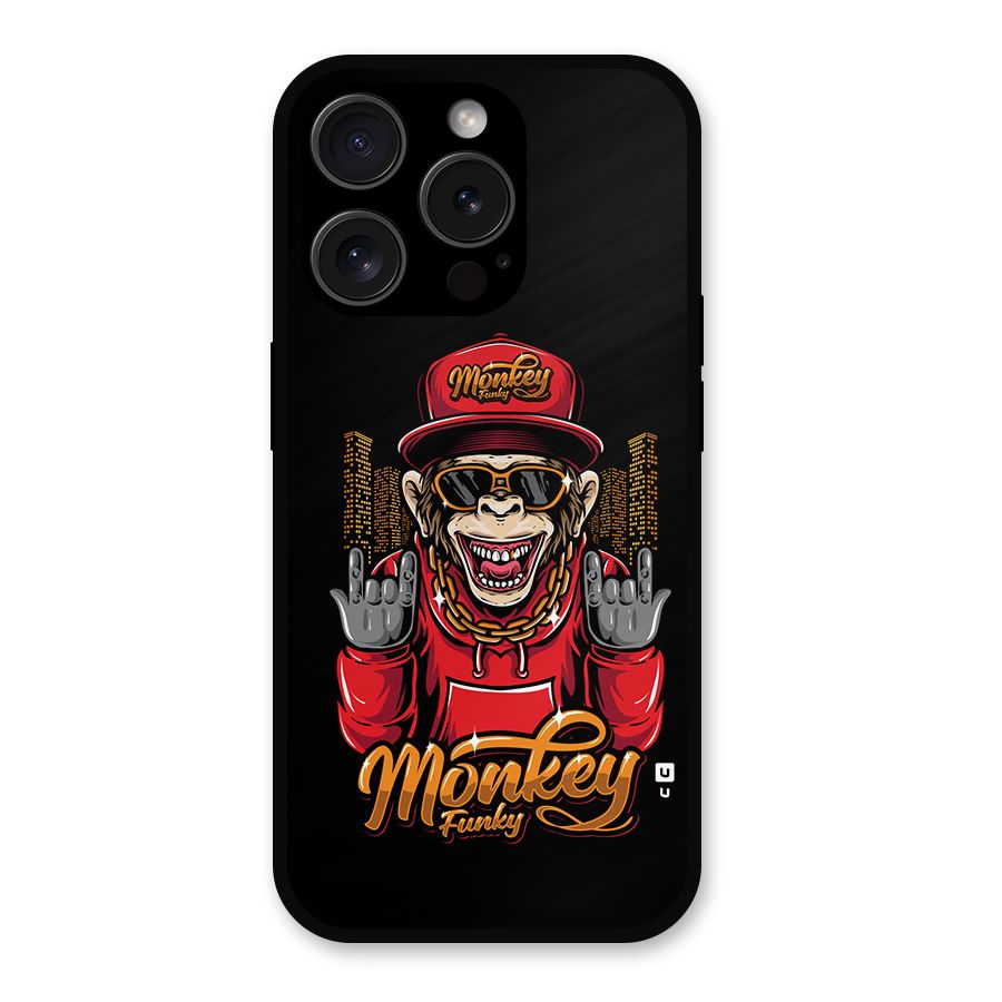 Hunky Funky Monkey Metal Back Case for iPhone 15 Pro