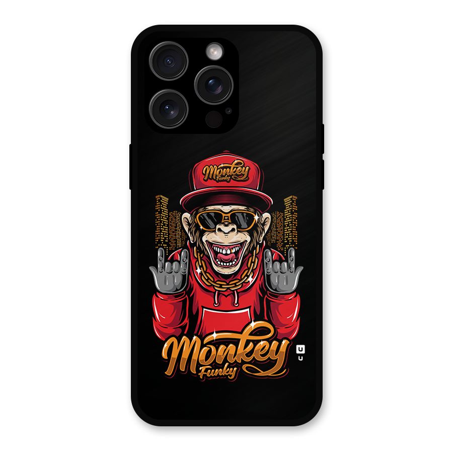 Hunky Funky Monkey Metal Back Case for iPhone 15 Pro Max