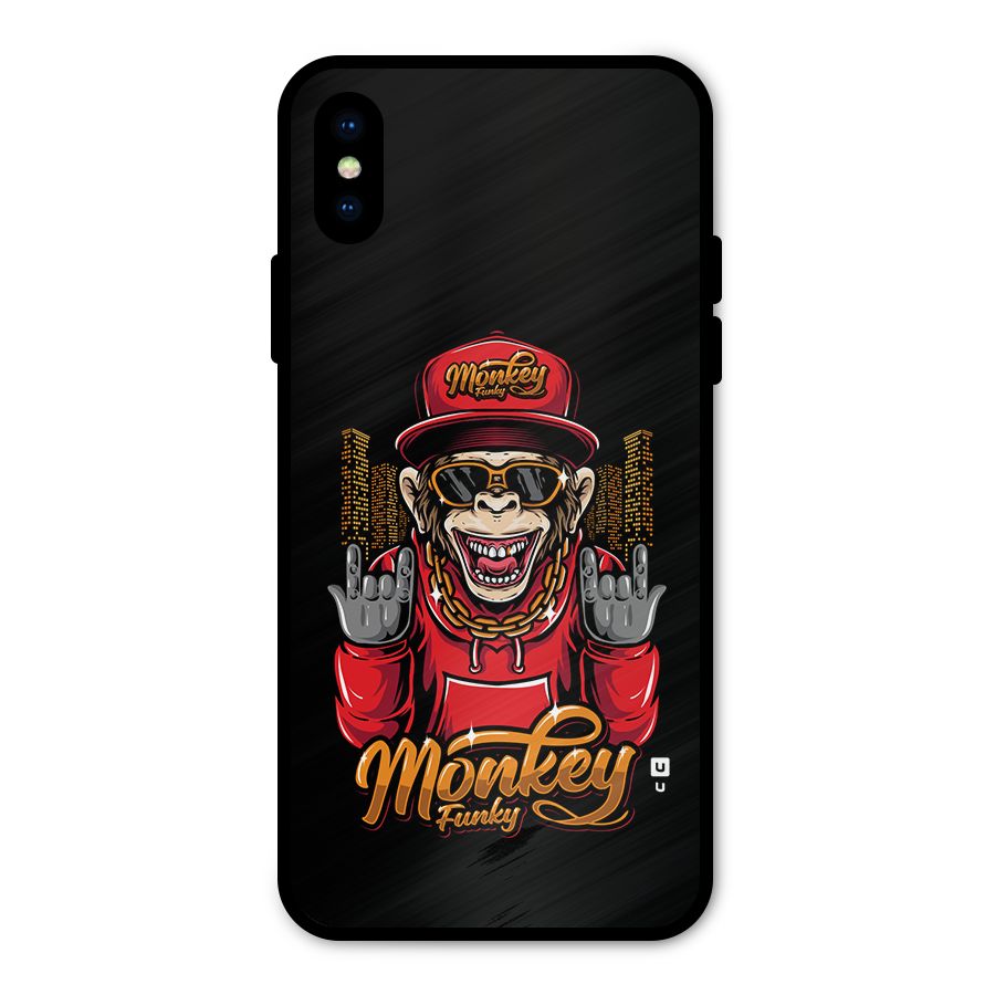 Hunky Funky Monkey Metal Back Case for iPhone XS