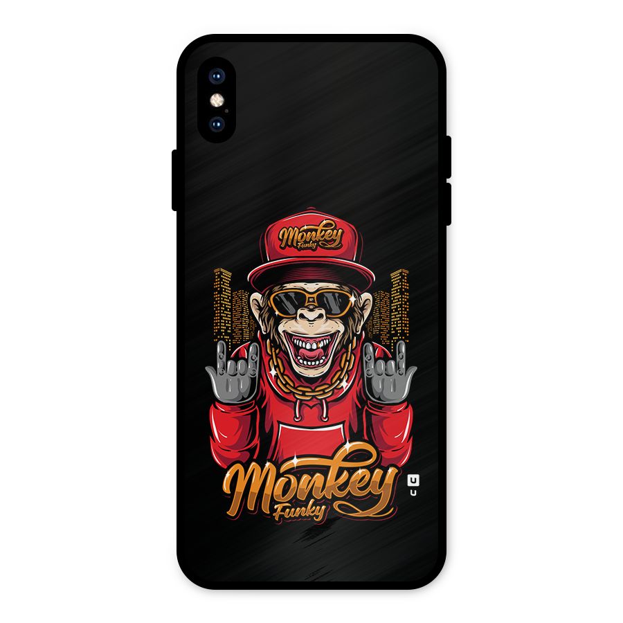 Hunky Funky Monkey Metal Back Case for iPhone XS Max
