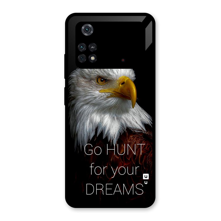 Hunt Your Dream Glass Back Case for Poco M4 Pro 4G