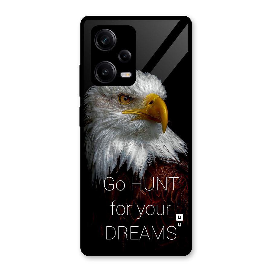 Hunt Your Dream Glass Back Case for Redmi Note 12 Pro