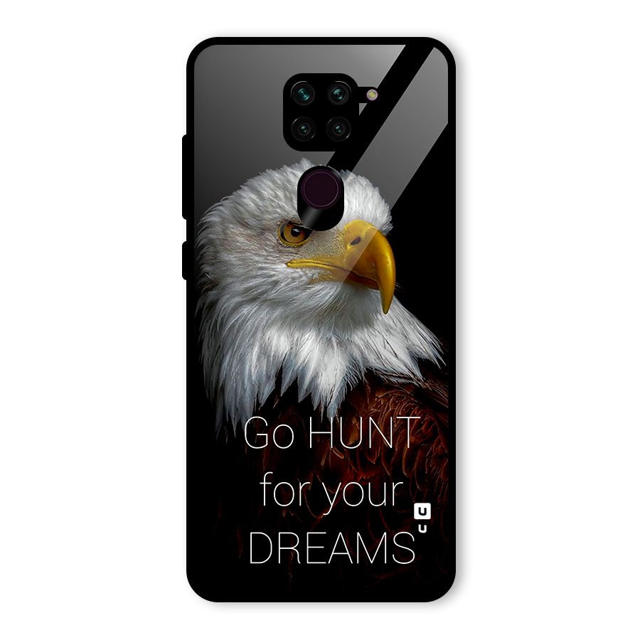 Hunt Your Dream Glass Back Case for Redmi Note 9