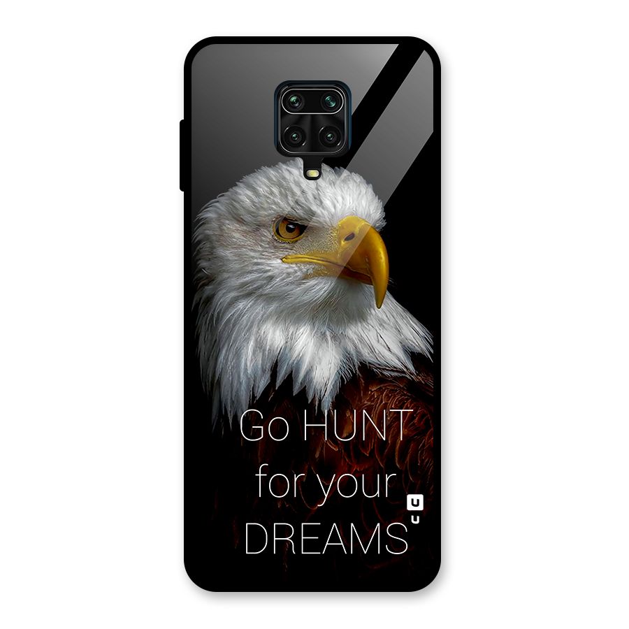 Hunt Your Dream Glass Back Case for Redmi Note 9 Pro