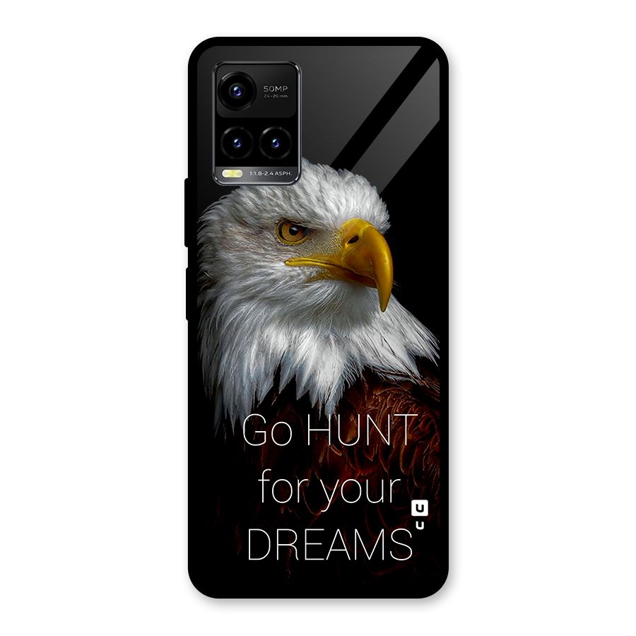 Hunt Your Dream Glass Back Case for Vivo Y33s
