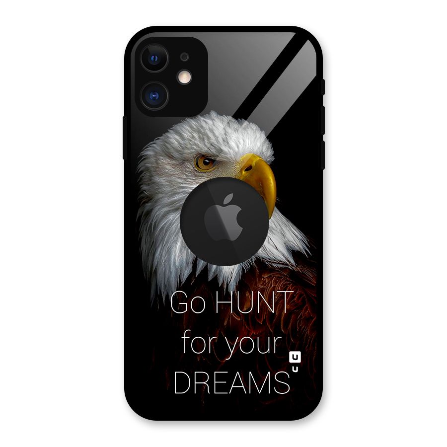 Hunt Your Dream Glass Back Case for iPhone 11 Logo Cut