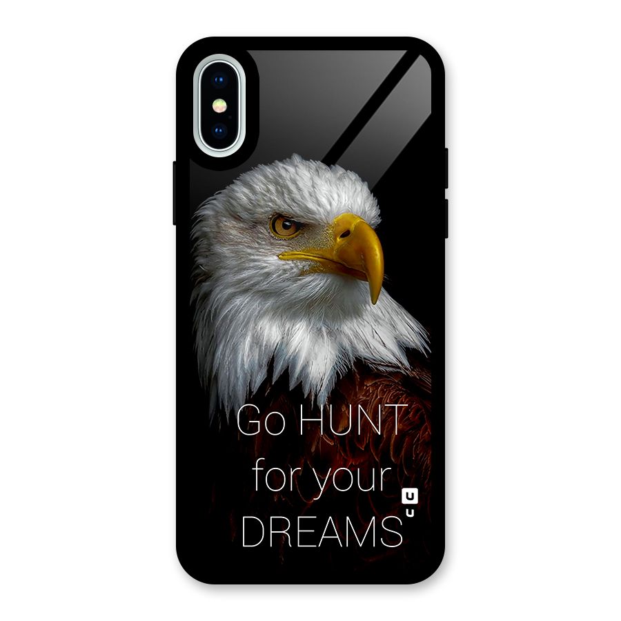 Hunt Your Dream Glass Back Case for iPhone XS