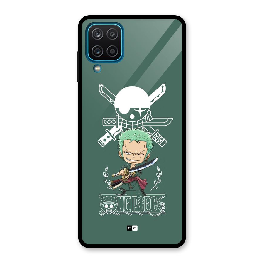 Hunter Zoro Sword Glass Back Case for Galaxy A12