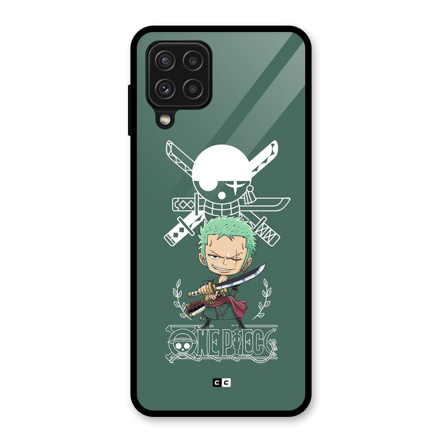 Hunter Zoro Sword Glass Back Case for Galaxy A22 4G