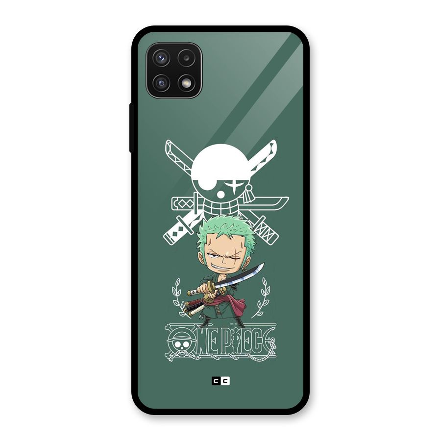 Hunter Zoro Sword Glass Back Case for Galaxy A22 5G