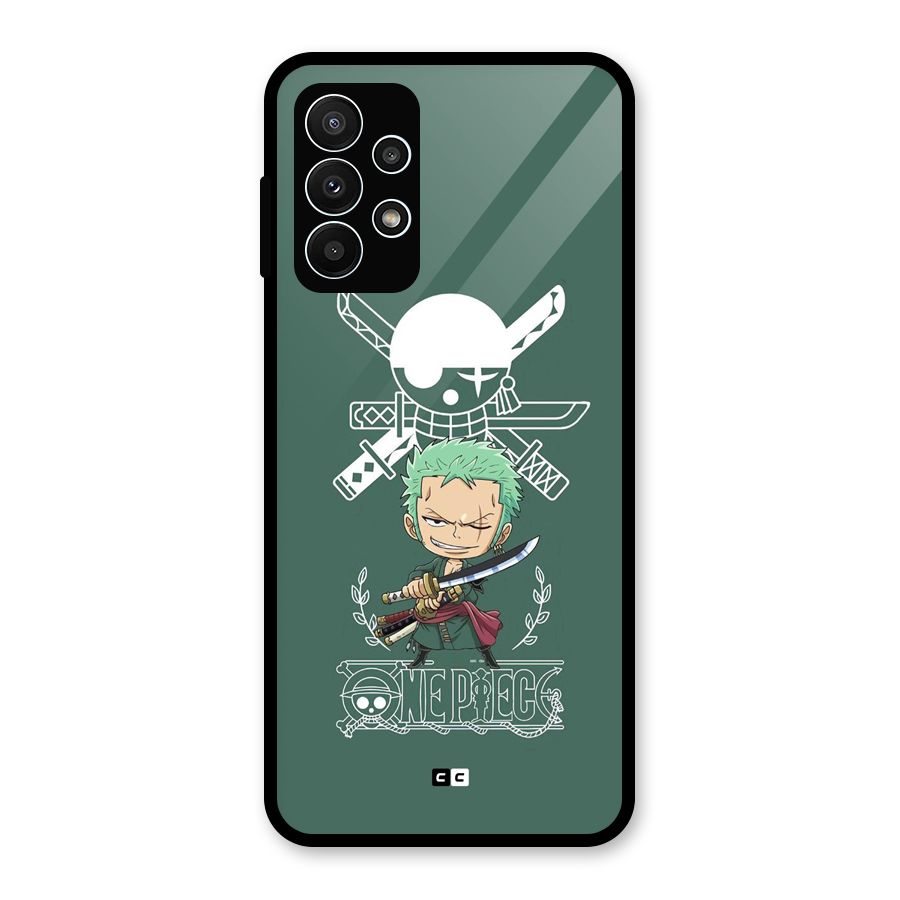Hunter Zoro Sword Glass Back Case for Galaxy A23