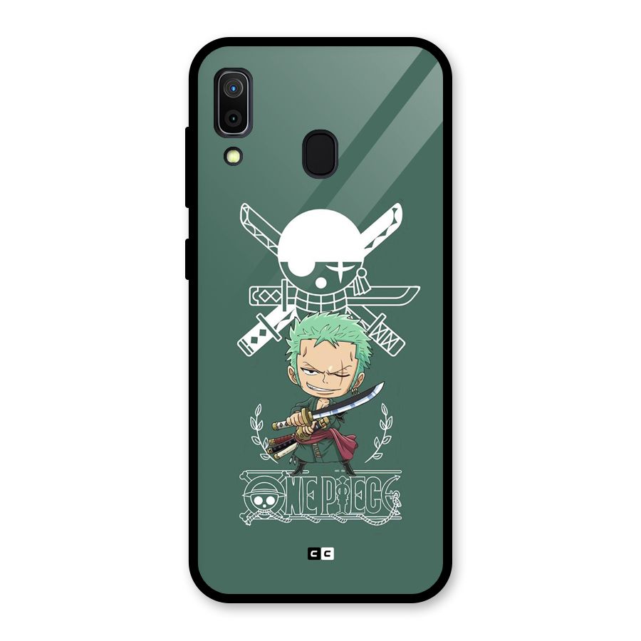 Hunter Zoro Sword Glass Back Case for Galaxy A30