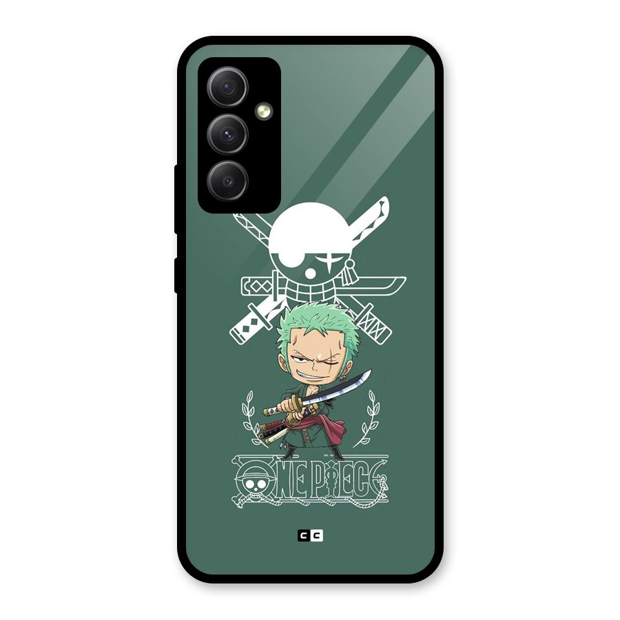 Hunter Zoro Sword Glass Back Case for Galaxy A34