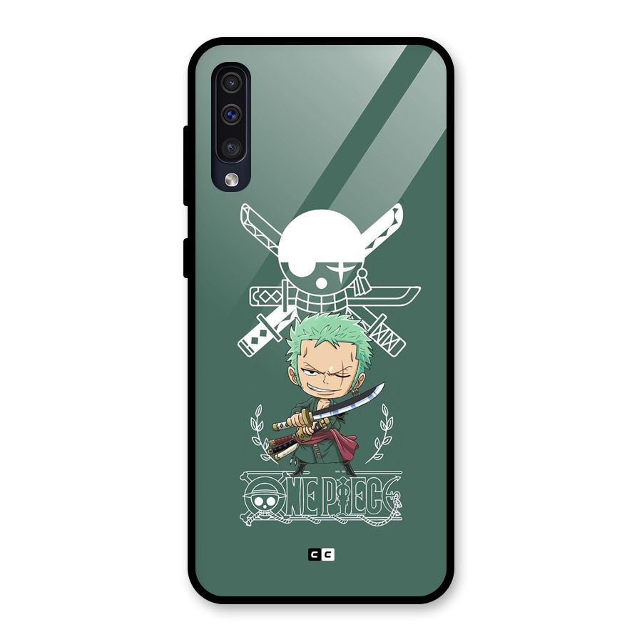Hunter Zoro Sword Glass Back Case for Galaxy A50