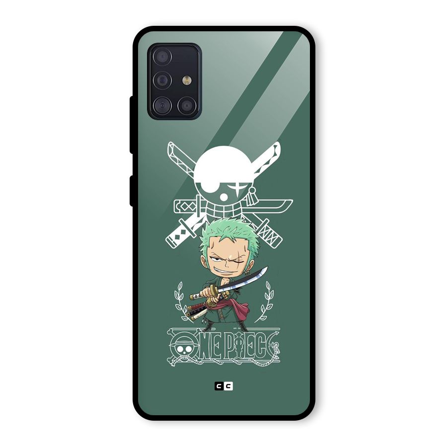 Hunter Zoro Sword Glass Back Case for Galaxy A51