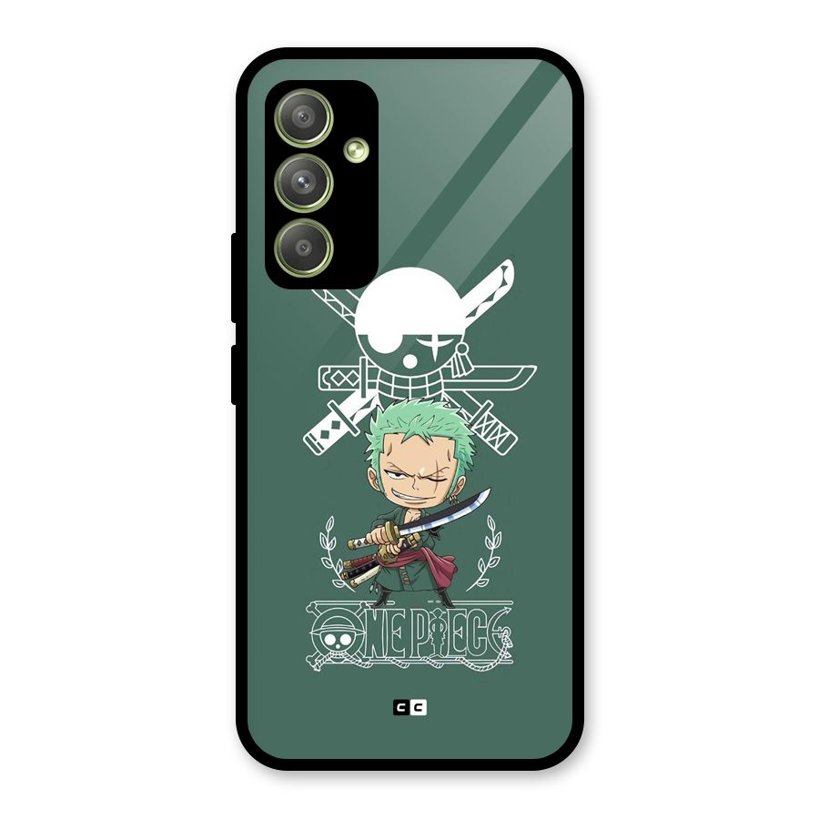 Hunter Zoro Sword Glass Back Case for Galaxy A54