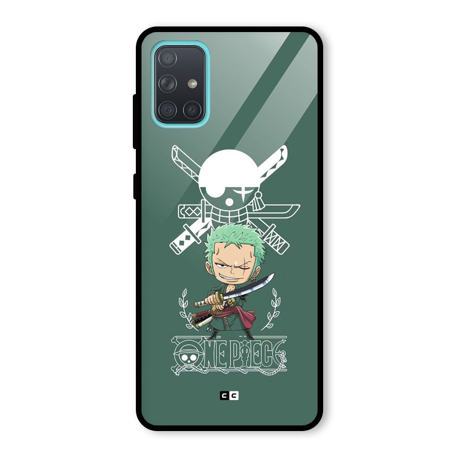 Hunter Zoro Sword Glass Back Case for Galaxy A71