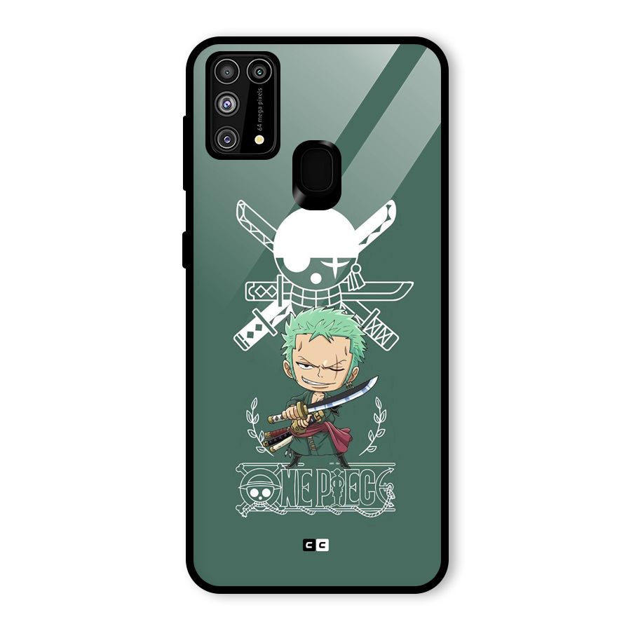 Hunter Zoro Sword Glass Back Case for Galaxy F41