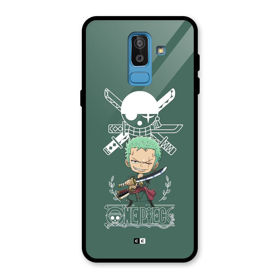 Hunter Zoro Sword Glass Back Case for Galaxy J8