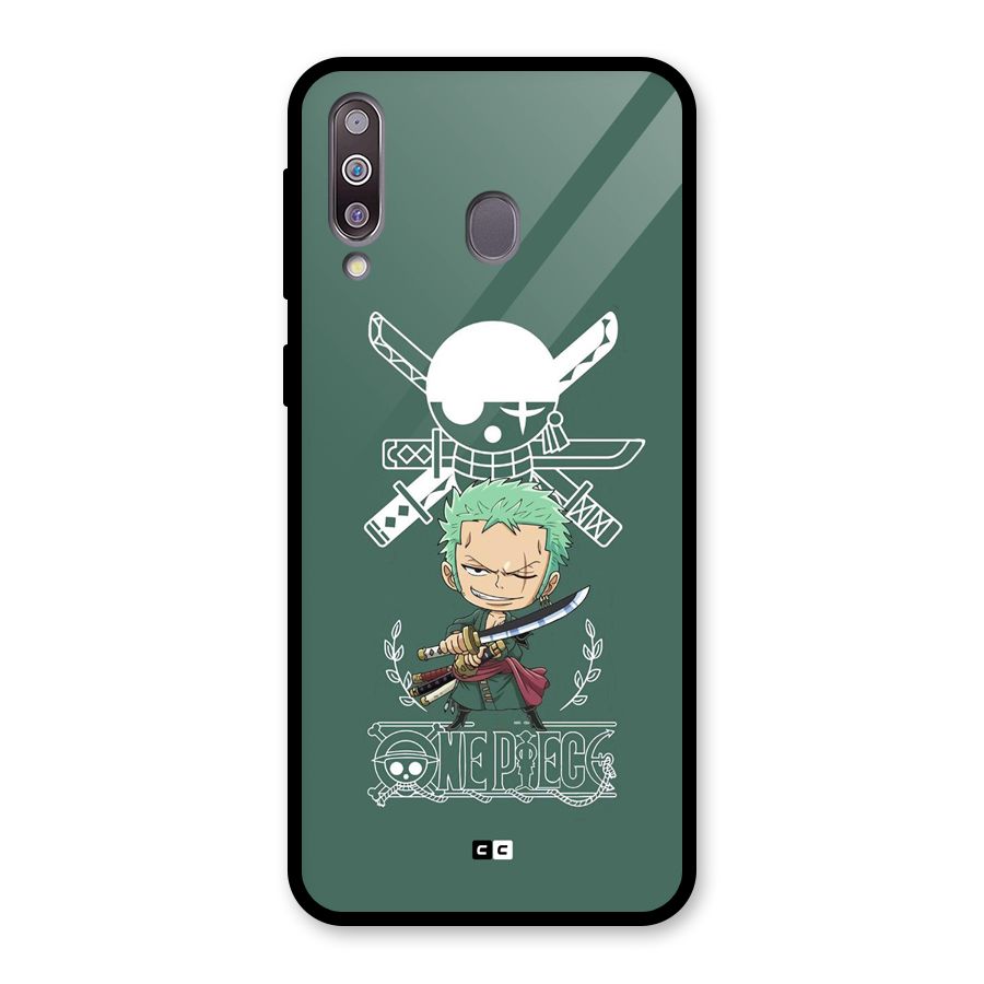 Hunter Zoro Sword Glass Back Case for Galaxy M30