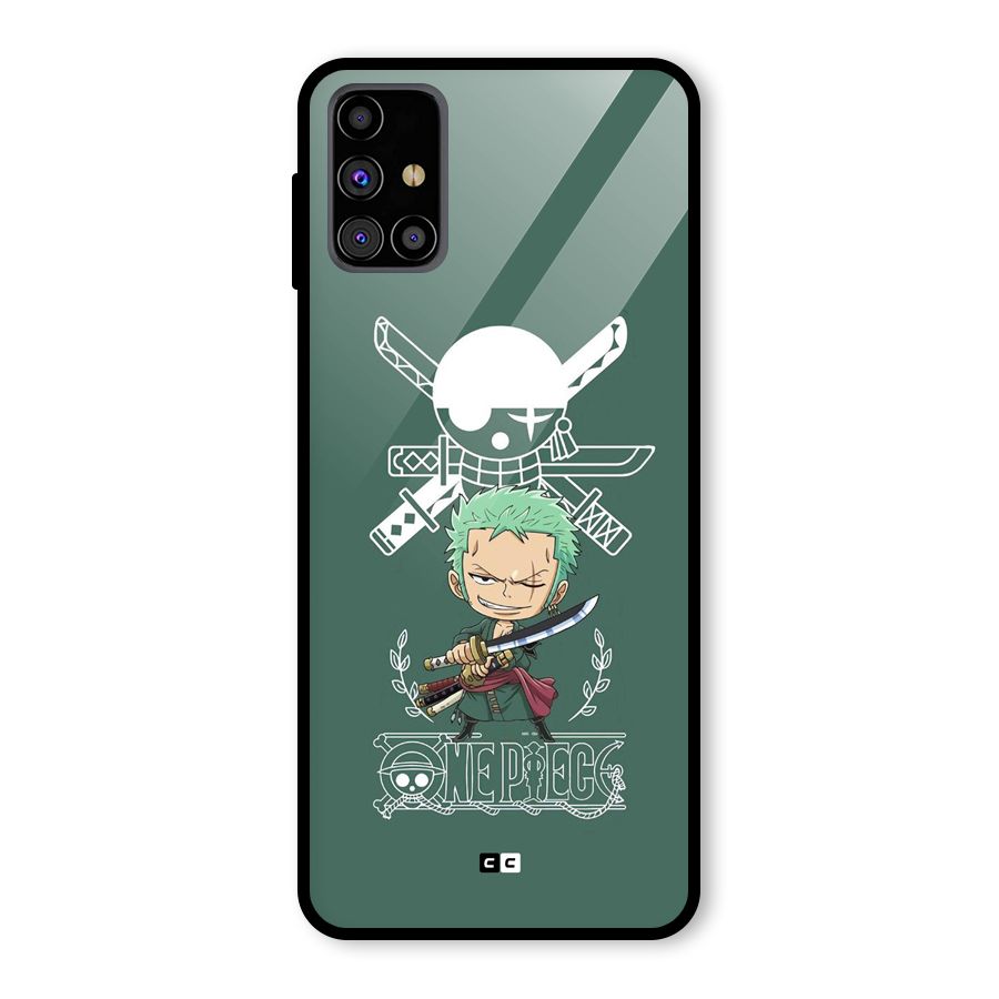 Hunter Zoro Sword Glass Back Case for Galaxy M31s