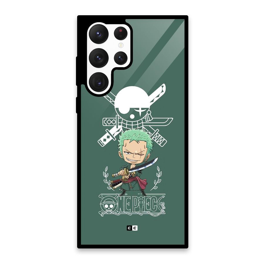 Hunter Zoro Sword Glass Back Case for Galaxy S22 Ultra 5G