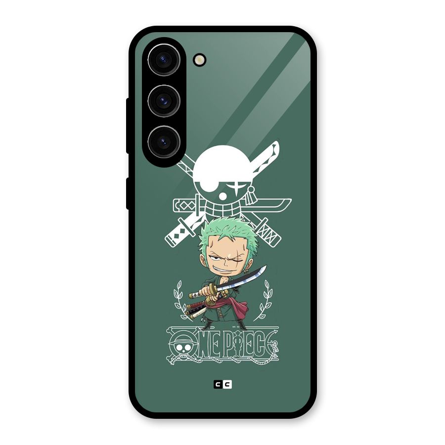 Hunter Zoro Sword Glass Back Case for Galaxy S23