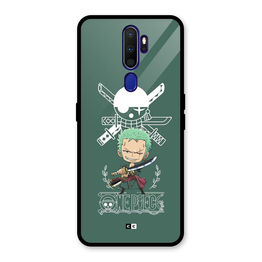 Hunter Zoro Sword Glass Back Case for Oppo A9 (2020)