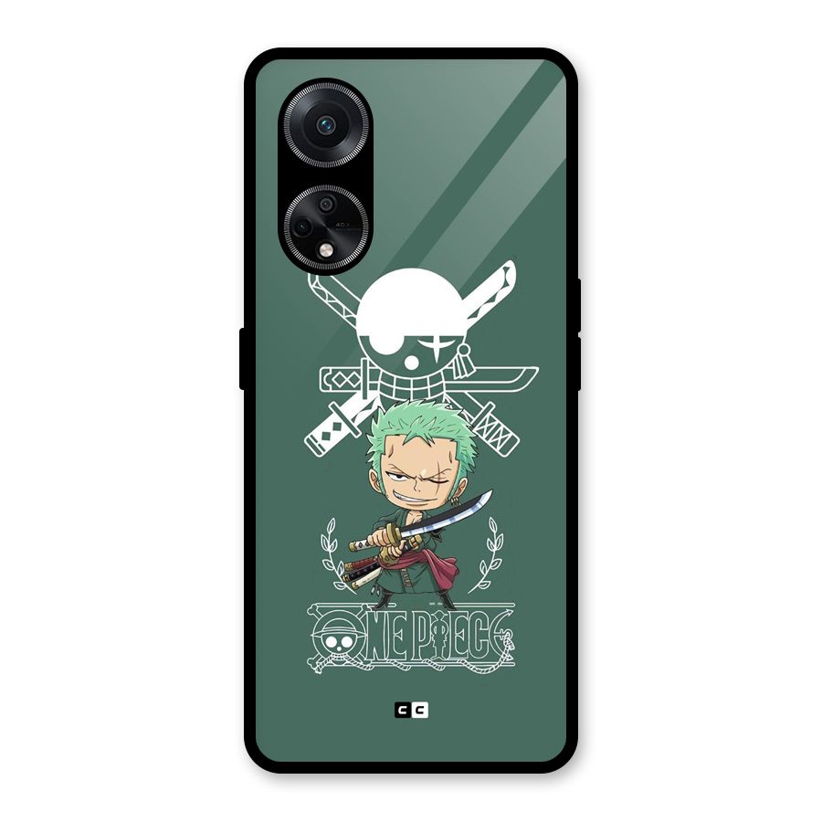 Hunter Zoro Sword Glass Back Case for Oppo F23
