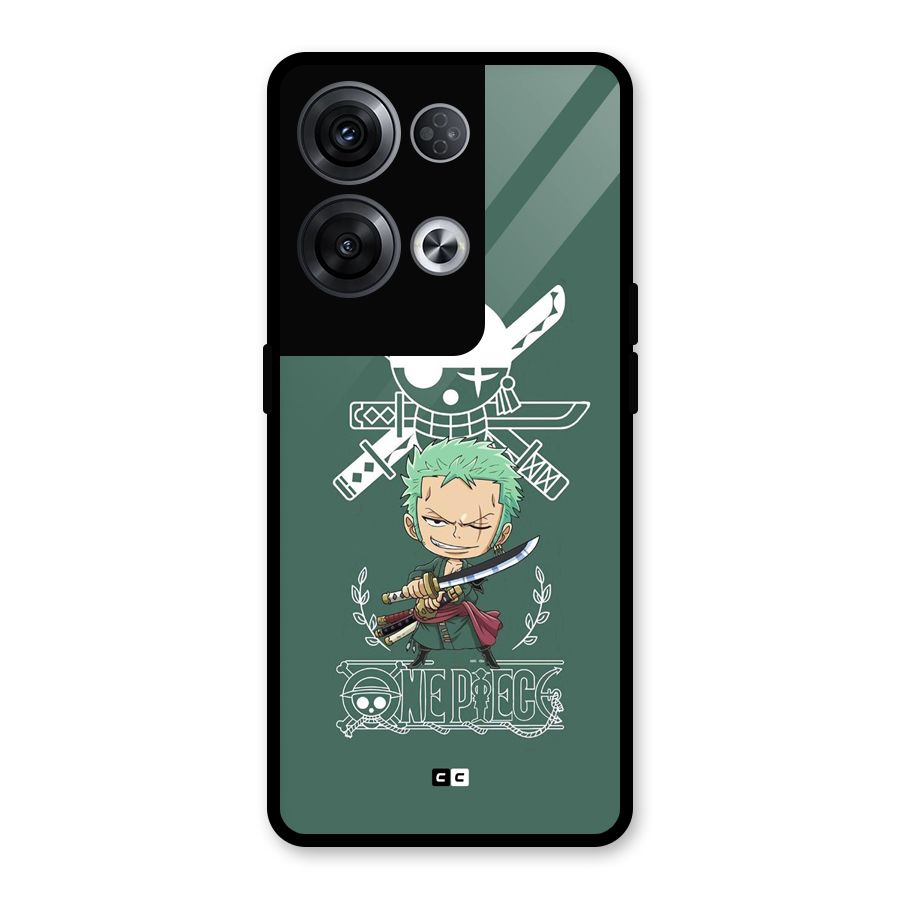 Hunter Zoro Sword Glass Back Case for Oppo Reno8 Pro 5G
