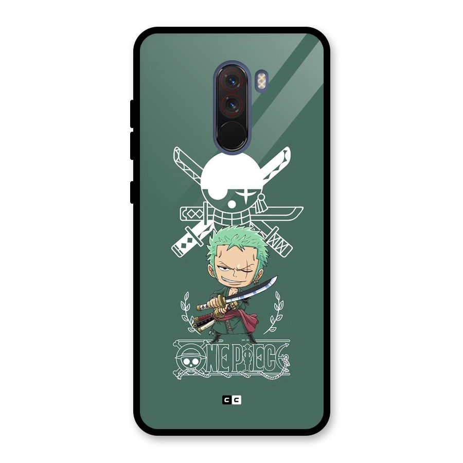 Hunter Zoro Sword Glass Back Case for Poco F1