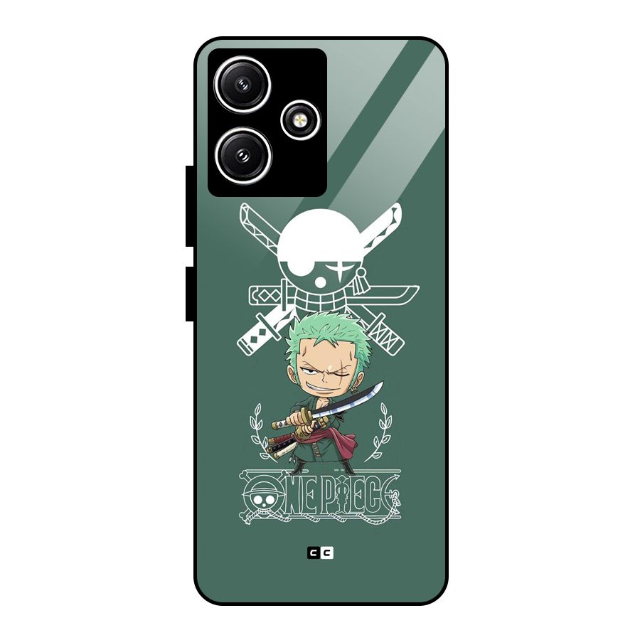Hunter Zoro Sword Glass Back Case for Poco M6 Pro