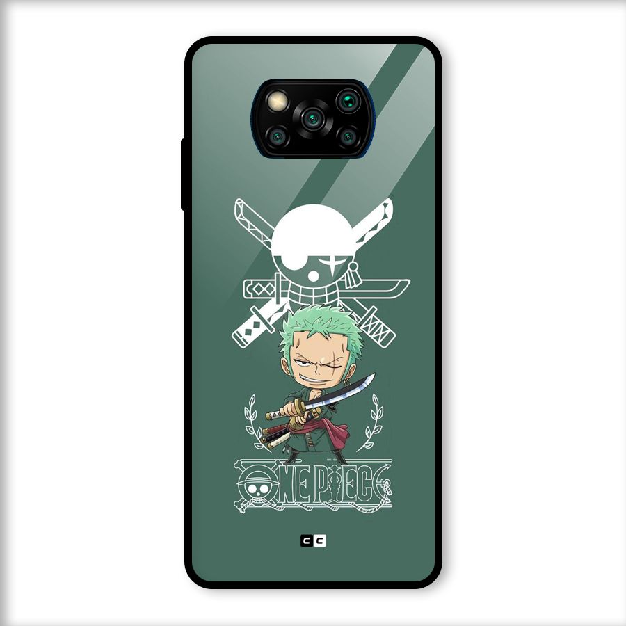 Hunter Zoro Sword Glass Back Case for Poco X3