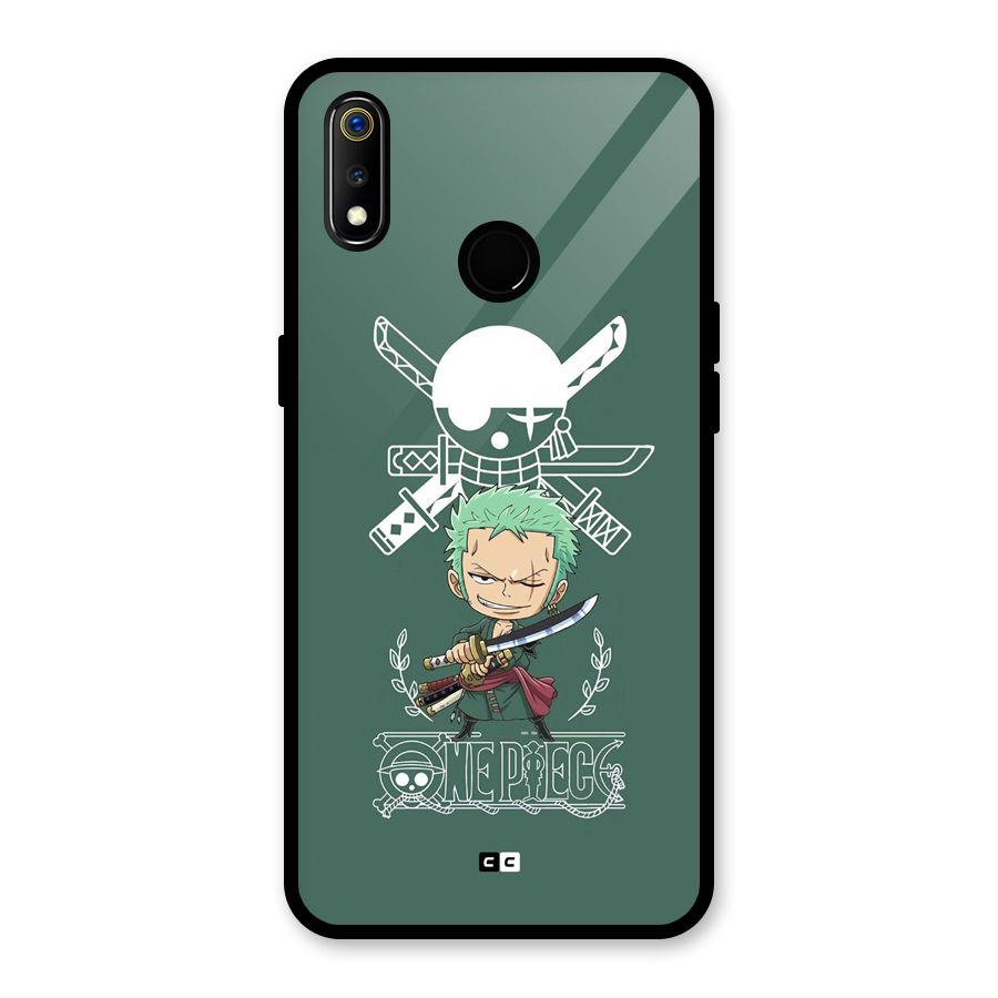 Hunter Zoro Sword Glass Back Case for Realme 3i