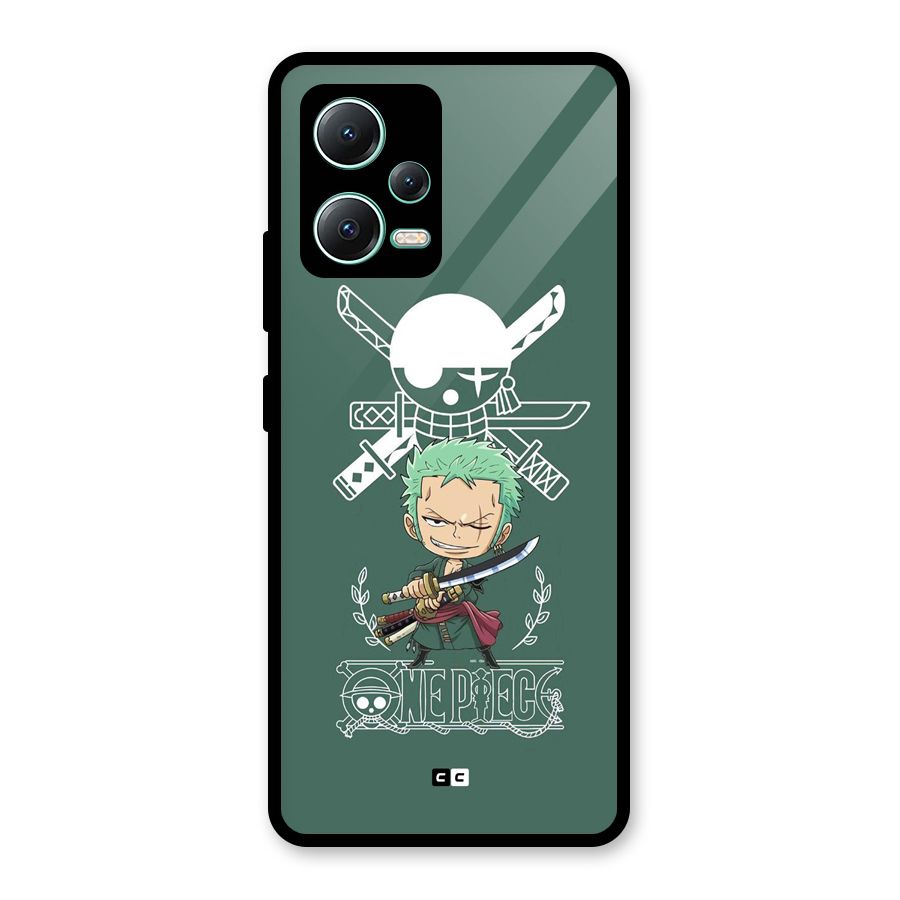 Hunter Zoro Sword Glass Back Case for Redmi Note 12 5G