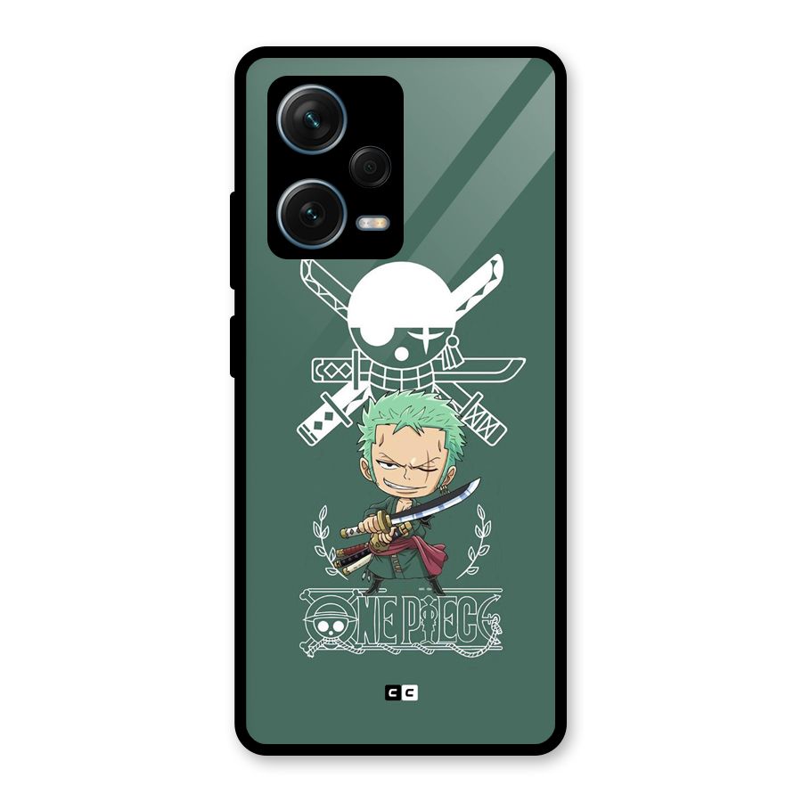 Hunter Zoro Sword Glass Back Case for Redmi Note 12 Pro Plus 5G