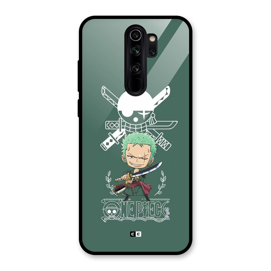 Hunter Zoro Sword Glass Back Case for Redmi Note 8 Pro