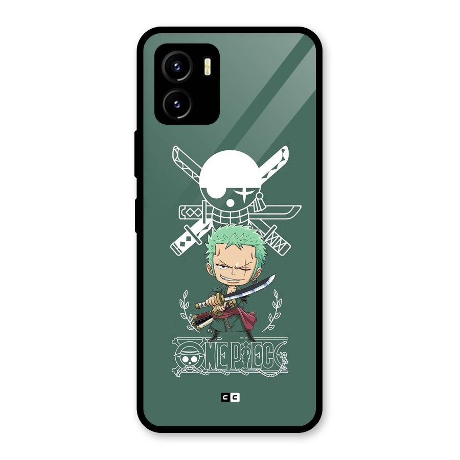Hunter Zoro Sword Glass Back Case for Vivo Y15s