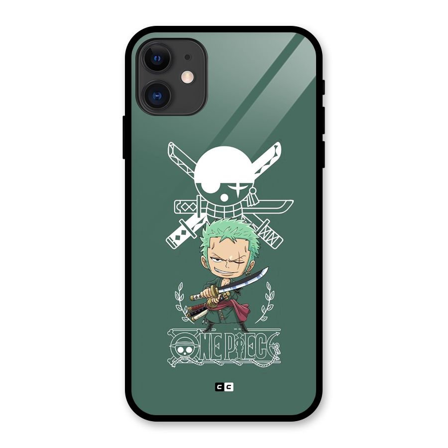 Hunter Zoro Sword Glass Back Case for iPhone 11
