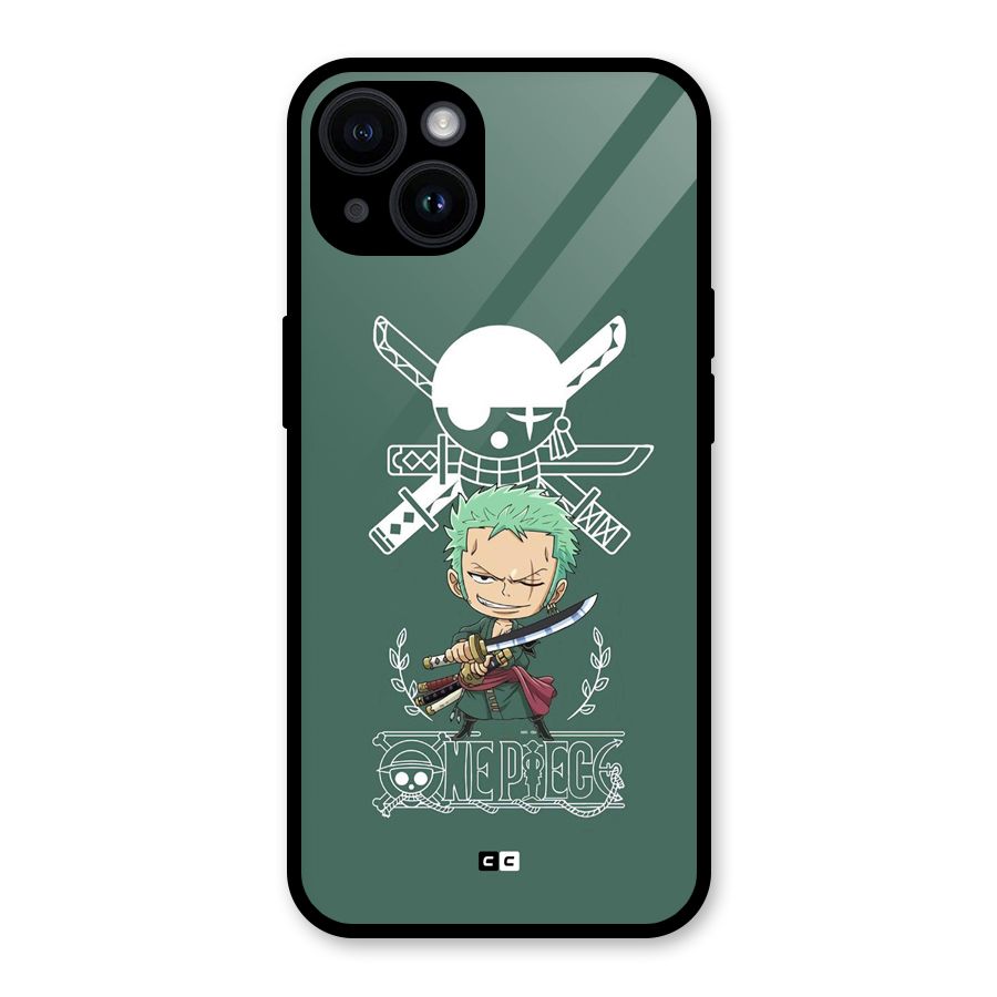 Hunter Zoro Sword Glass Back Case for iPhone 14