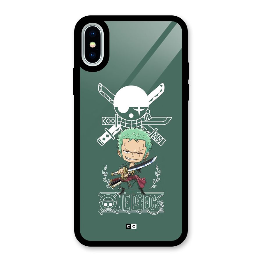 Hunter Zoro Sword Glass Back Case for iPhone X