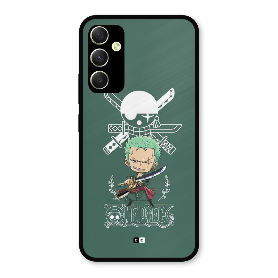 Hunter Zoro Sword Metal Back Case for Galaxy A34