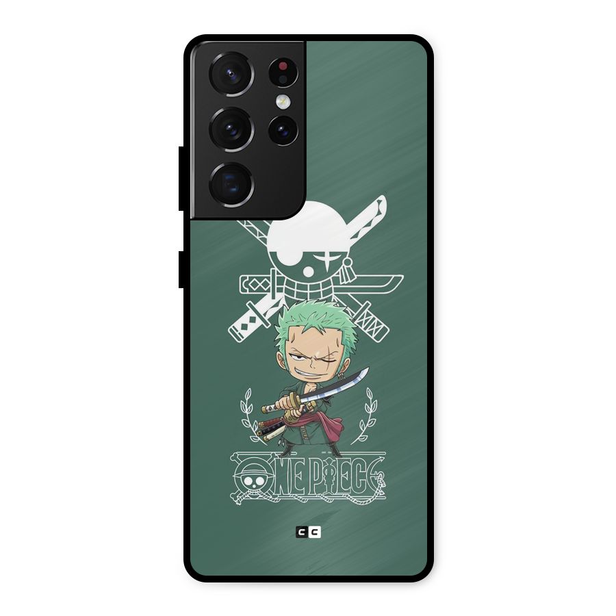 Hunter Zoro Sword Metal Back Case for Galaxy S21 Ultra 5G