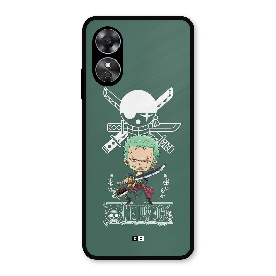 Hunter Zoro Sword Metal Back Case for Oppo A17